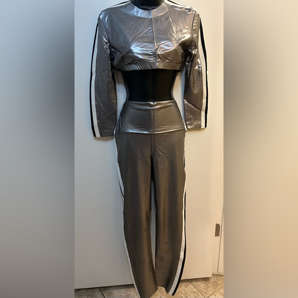 Norma kamali leggings & cropped top set